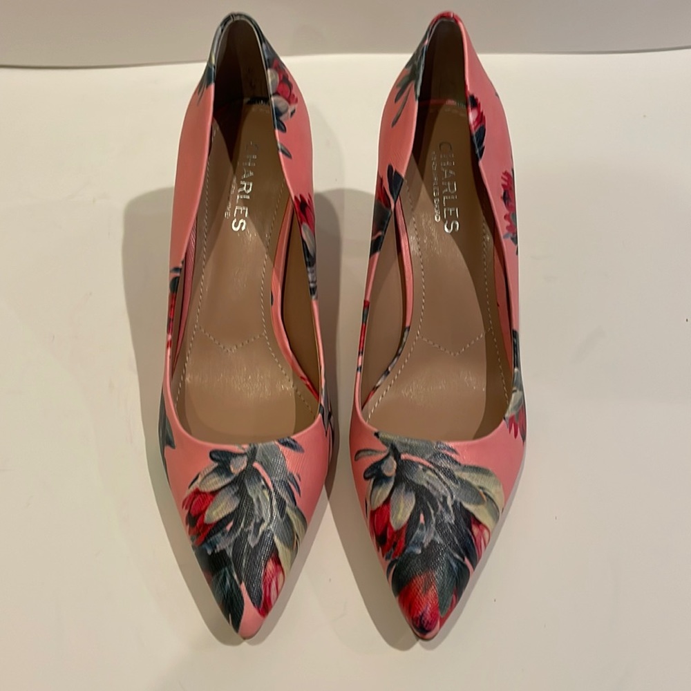 Pink Floral Summer Heels - Charles David Party Special Occasion Night-out Pumps